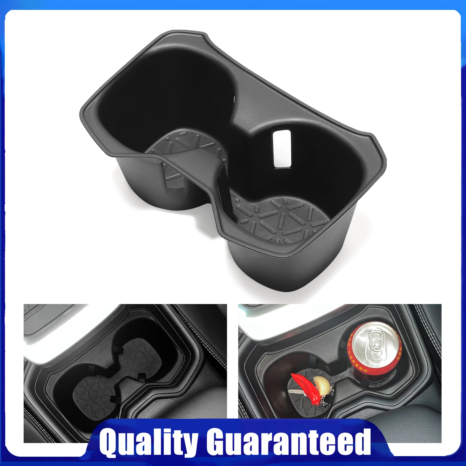 Car Cup Holder Storage Box Shock Absorbing Central Armrest Cup Tray TPE Tidying For Toyota RAV4 2019-2021
