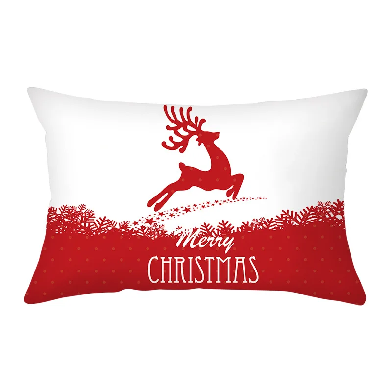 Christmas Decoration Cushion Cover Xmas Ornament Rectangular Pillow Cover 30x50 cm Home Decor Couch Throw Pillowcase Pillowslip