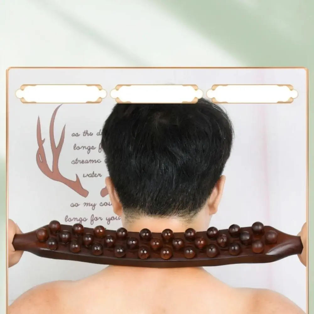 Portable Manual Beech Massage Wand Carbonized Wood Rolling Tool For Full Body Meridian Scraping And Deep Tissue Relax