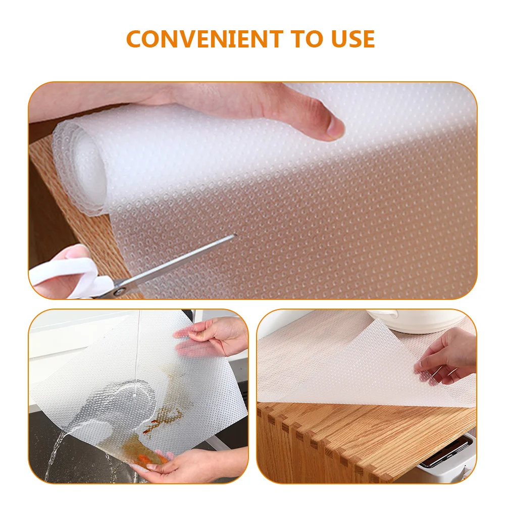 

Anti-Skid Shelf Liner Non-Adhesive Cabinet Mat Oil-Proof Drawer Liner Eva Material Practical Kitchen Tool Drawer Cushion