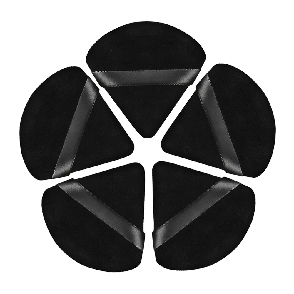5/10 pièces Triangle velours poudre bouffée humide utilisation sèche maquillage éponge cosmétiques mélangeur beauté fond de teint outil de maquillage accessoires