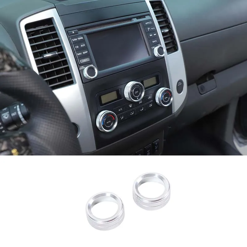 

Center Console Volume Knob Ring Trim Audio Volume Knob Decor Ring Car Interior Accessories For Nissan Frontier D40 2014-2020