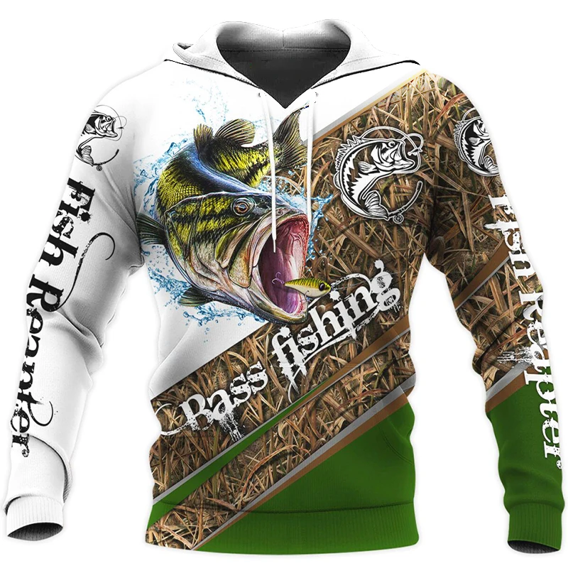 2023 New 3D Fashion Men  Fishing Printed  Hoodie Loose  Sweatshirt  Autumn   Clothes Long Sleeve Pullover Hooded Sweater