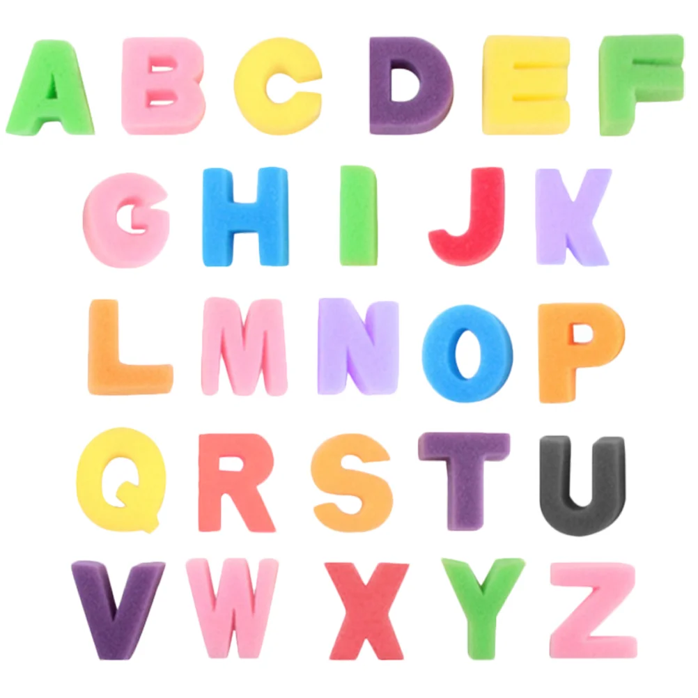 26 Pcs Alphabet Sponge Stamp Stamps Cartoon Painting for Kids DIY Sponges Child