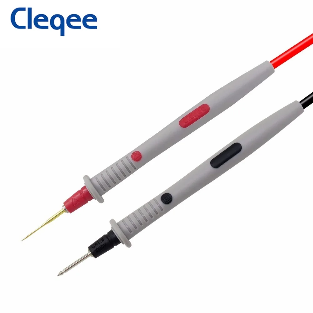 Cleqee P8003.1 8pcs Replaceable Test Needle Kit 1mm Gilded Sharp & 2mm Standard Suitable for Multimeter Probe