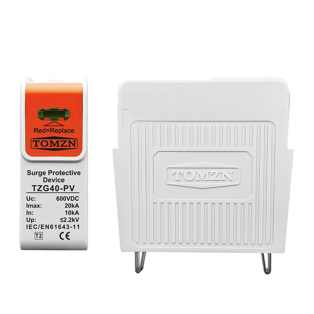 1PCS TZG40 PV Discharge Tube DC AC Surge Protector SPD Replacement Module 255VAC-420VAC 500VDC-1500VDC 10kA 20kA 30kA Household