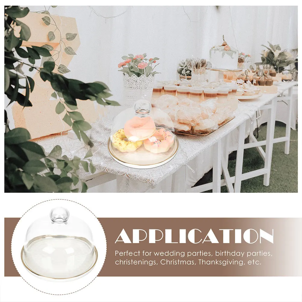

1Set Elegant Cake Plate Dessert Tray for Parties Baby Showers Birthday Celebrations and Home Use Cake Tray with Lid