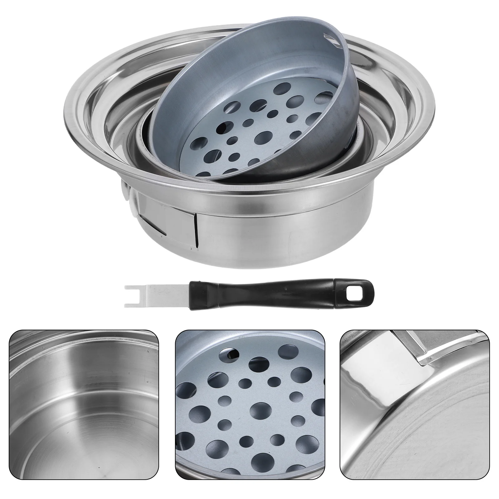 

Outdoor Portable Barbecue Grill Stove Compact Aluminum Charcoal Bbq Stove Camping Picnic Meat Vegetables Cooking Tray