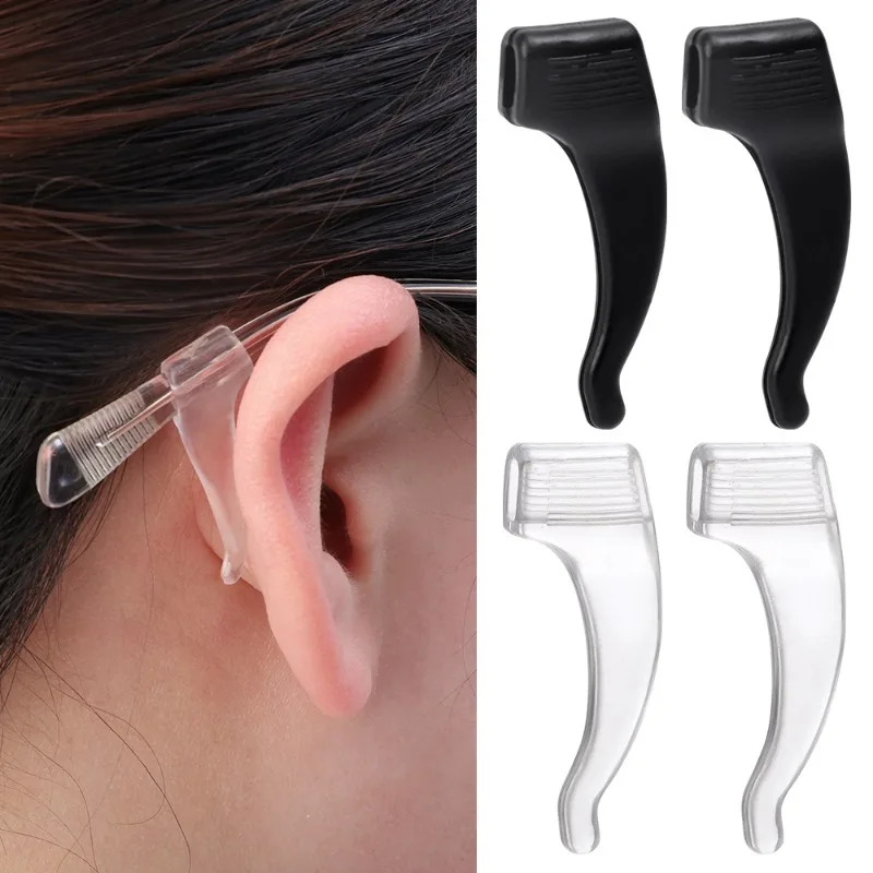 2/10Pcs Silicone Glasses Ear Hook Anti Slip Anti Fall Anti Wear Ear Elastic Utility Sport Glasses Holder Bracket Eyewear Hanger