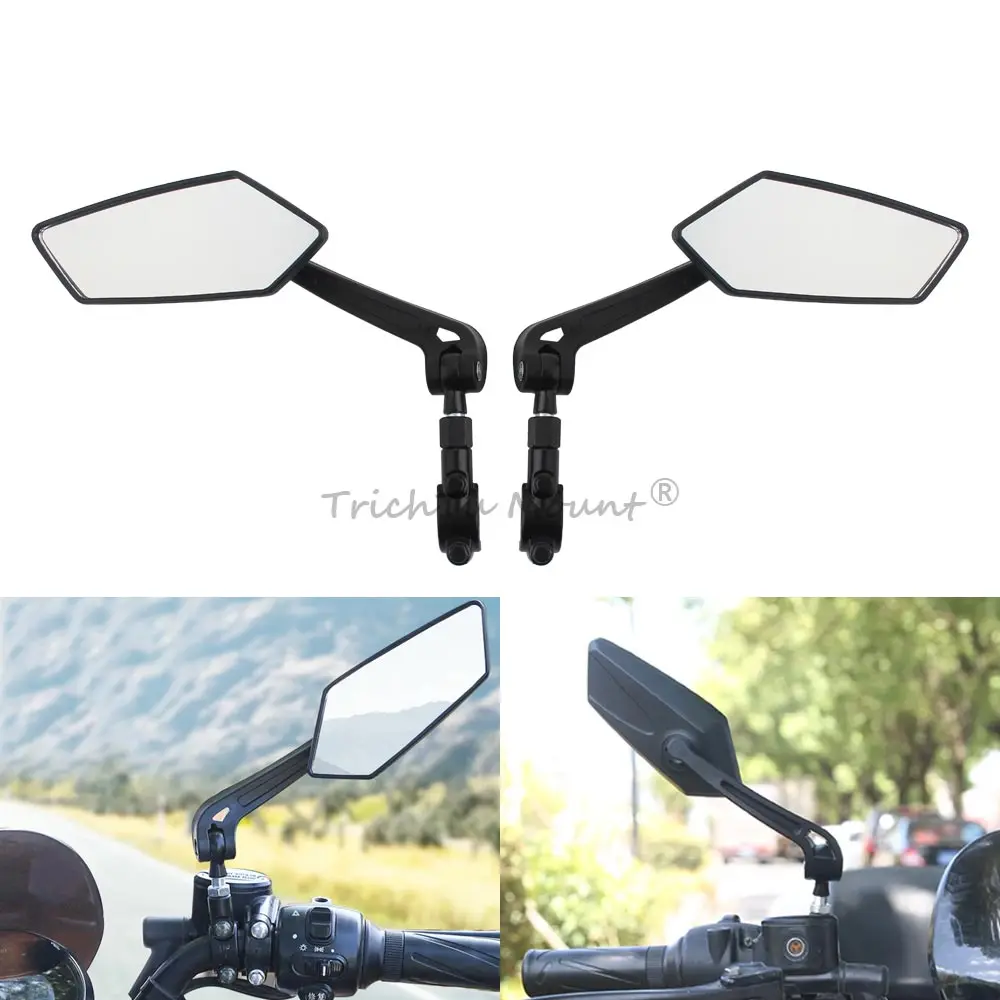 

2x Universal Adjustable Rearview Side Mirror for 22mm-25mm Handlebar Bicycle Electric Bike Scooter