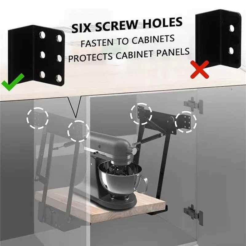 NewHidden With Spring Rack Storage Lifting Automatic Kitchen Up Hinge Cabinet System Mechanical Telescopic Lift Shelf For Mixer