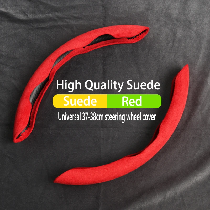 

38CM Car Steering Wheel Cover Breathable Anti Slip Carbon Steering Covers Suitable Steering Wheel For Honda City Odyssey CIVIC