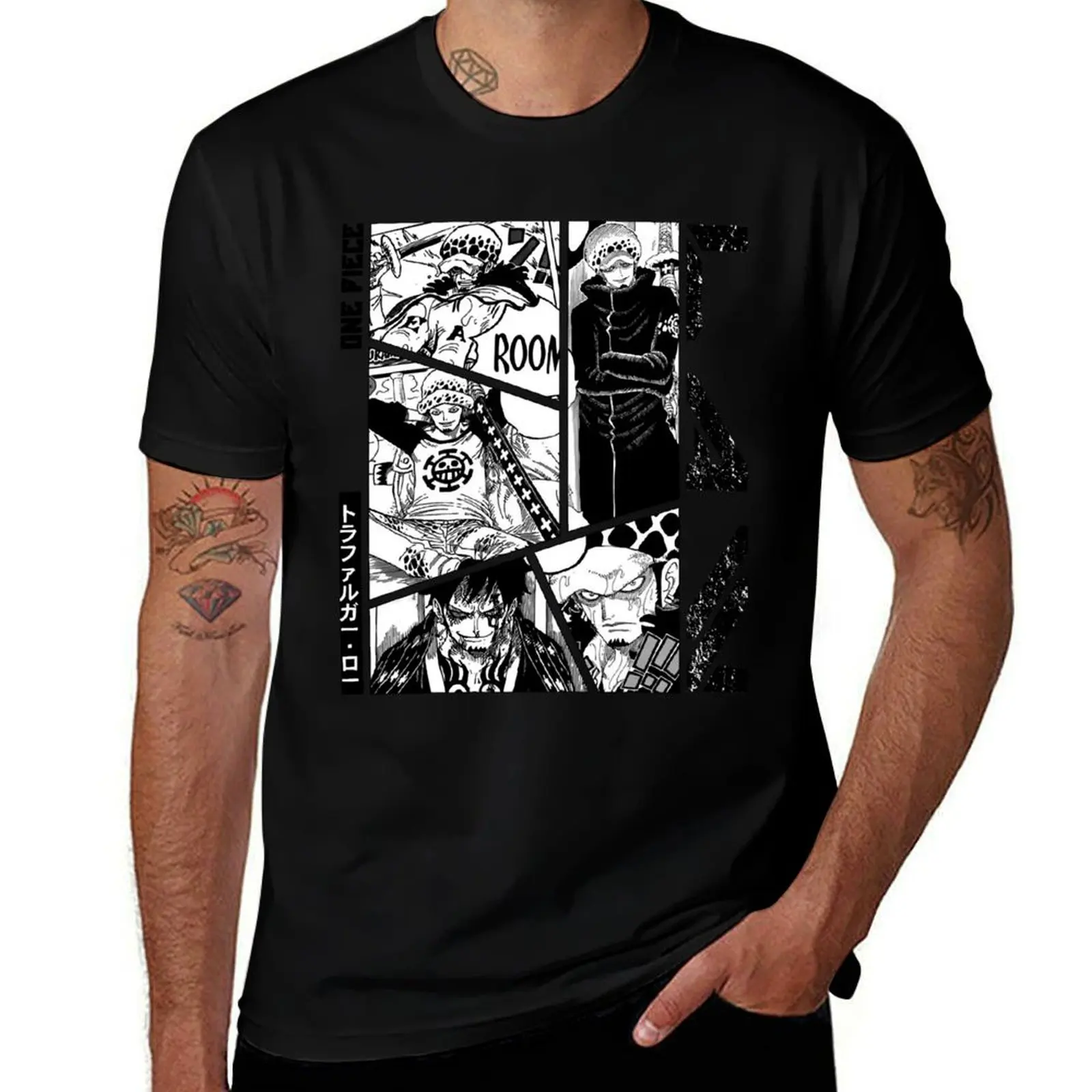 

More Then Awesome Trafalgar Law Manga Panel Black And White Version Graphic For Fan T-Shirt plus sizes mens tall t shirts