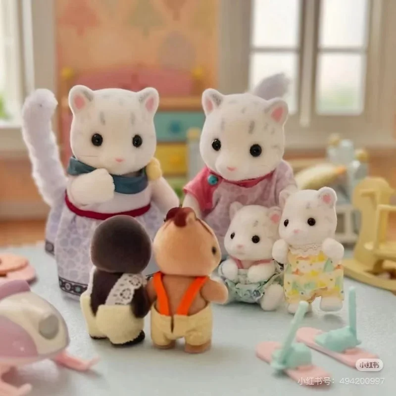 Sylvanian Families Ragazze Giocattoli Ragazza Autentico Ternurines Gatto Persiano Famiglia di Quattro Originale Ternuas Cibo In Miniatura Cucine Giocattolo