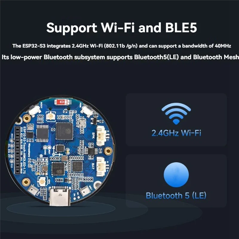

-A96Z ESP32 Deepseek Xiaozhi AI Робот для голосового чата 1,75-дюймовая плата для разработки сенсорного экрана с поддержкой динамика Распознавание голоса