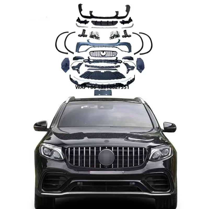 

Ukiss Full Set 16-19 Body Kit High Quality Rear Bumper Lip Grille New GLC63 AMG Body Kit Upgrade for UK Car Owners