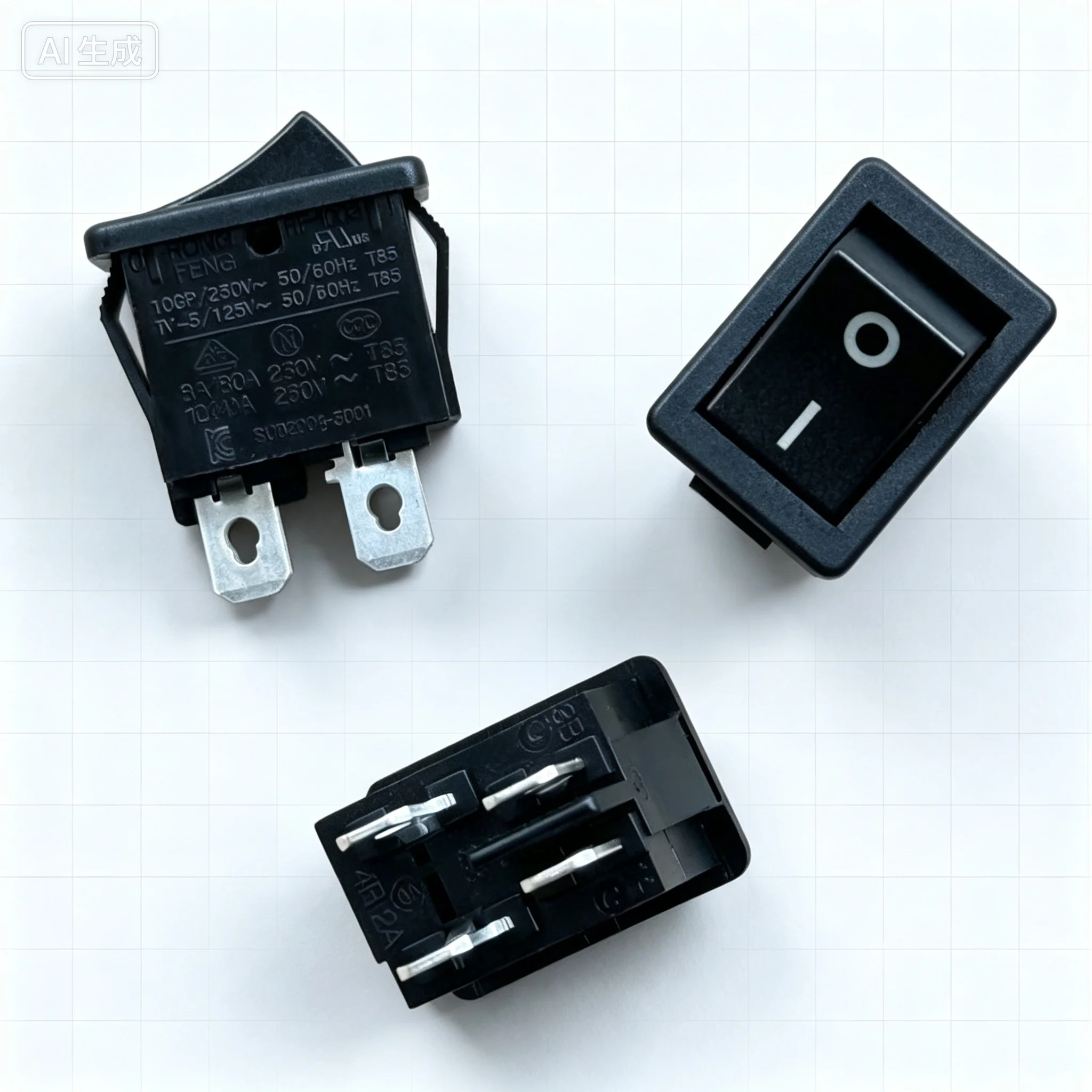 for RONGFENG 4Pin 2Position Rocker Switch RF-1003 10A Power Switch