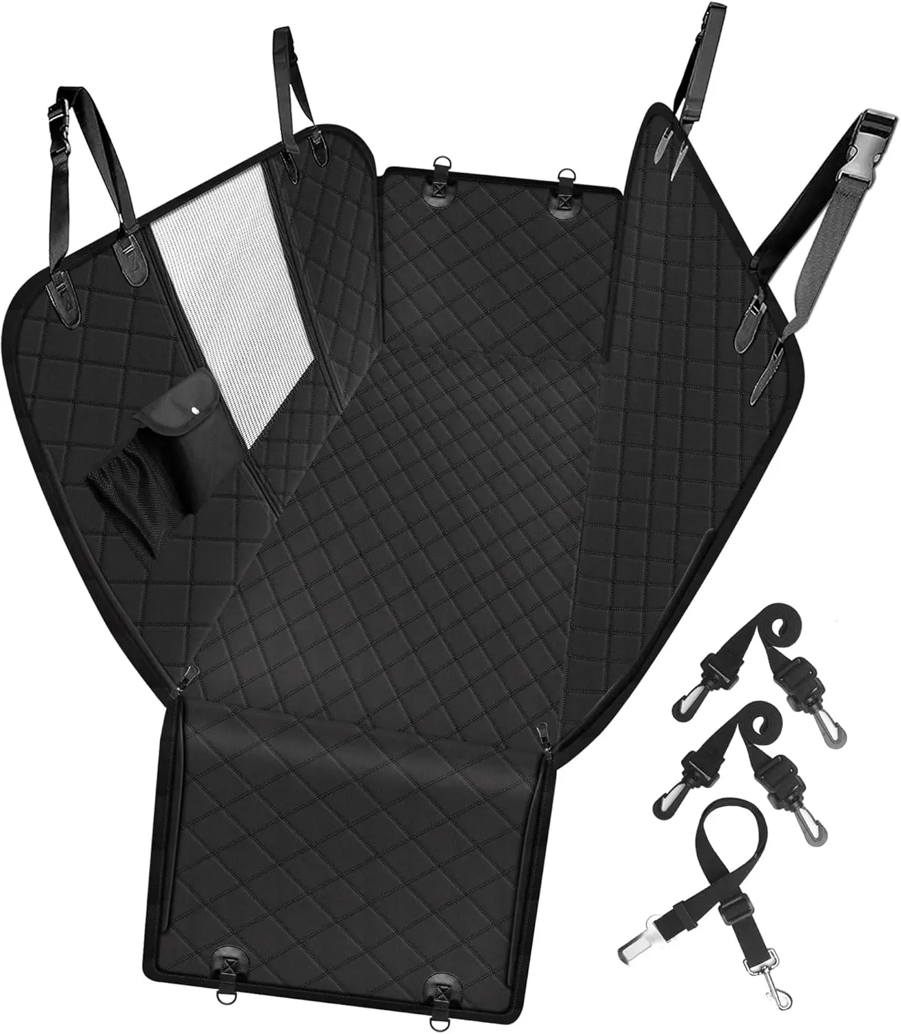 

Dog Car Seat Cover with Storage Pockets, Waterproof Nonslip, Heavy Duty for Cars, Trucks & SUVs