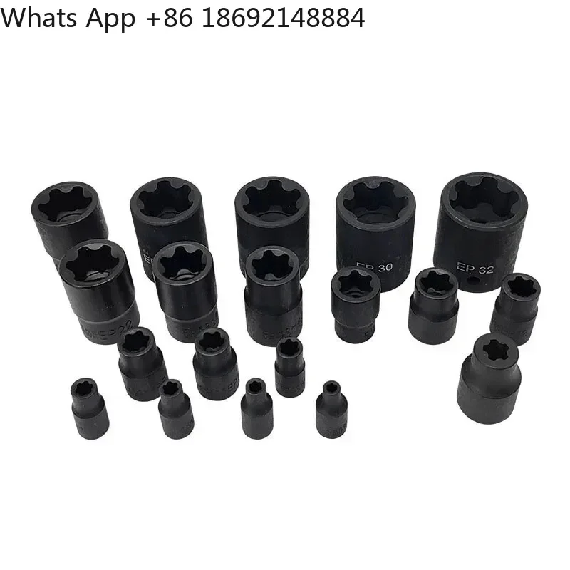 19-Piece Set for Tesla Cover Screw Sleeve Five-Flower Sleeve for Nissan Flywheel Tile Cover Screw Six-Flower Sleeve