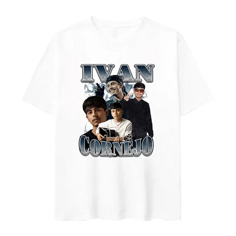 Vintage Ivan Cornejo Graphic T Shirt Men's Summer High Quality Fashion T-shirts Man Hip Hop Oversized Cotton T-shirt Streetwear