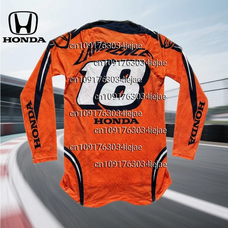 

2025 New Honda Hunter Lawrence Ama Motocross Jersey Racing Shirt Men's Breathable Quick Drying Fashion Casual Sports T-Shirt