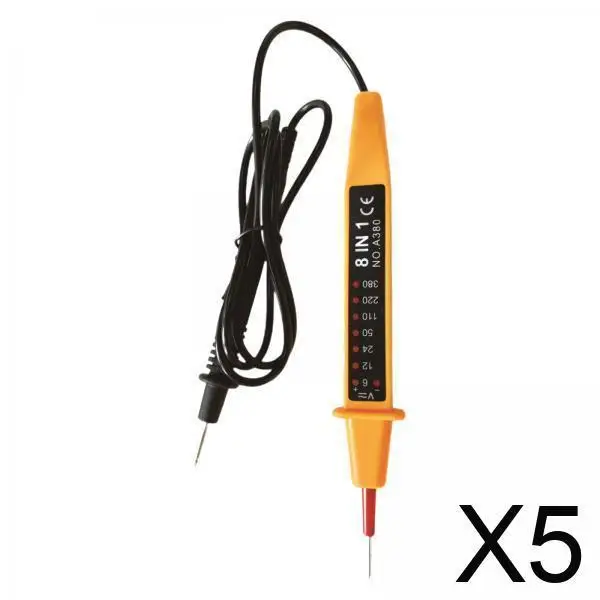 8 in 1 Voltage Tester Pen Adjustable Sensitivity Electric Circuit Tester with Indicator Light for Automotive Repair