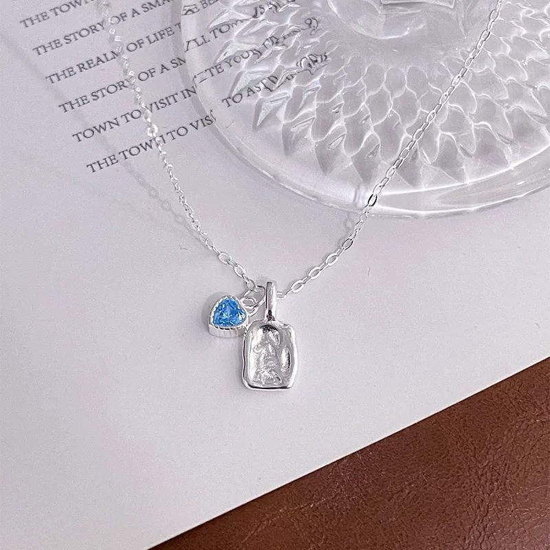 

Женское ожерелье из стерлингового серебра 925 пробы с цирконом в форме сердца, популярные в Европе и Америке модные украшения, аксессуары для вечеринок