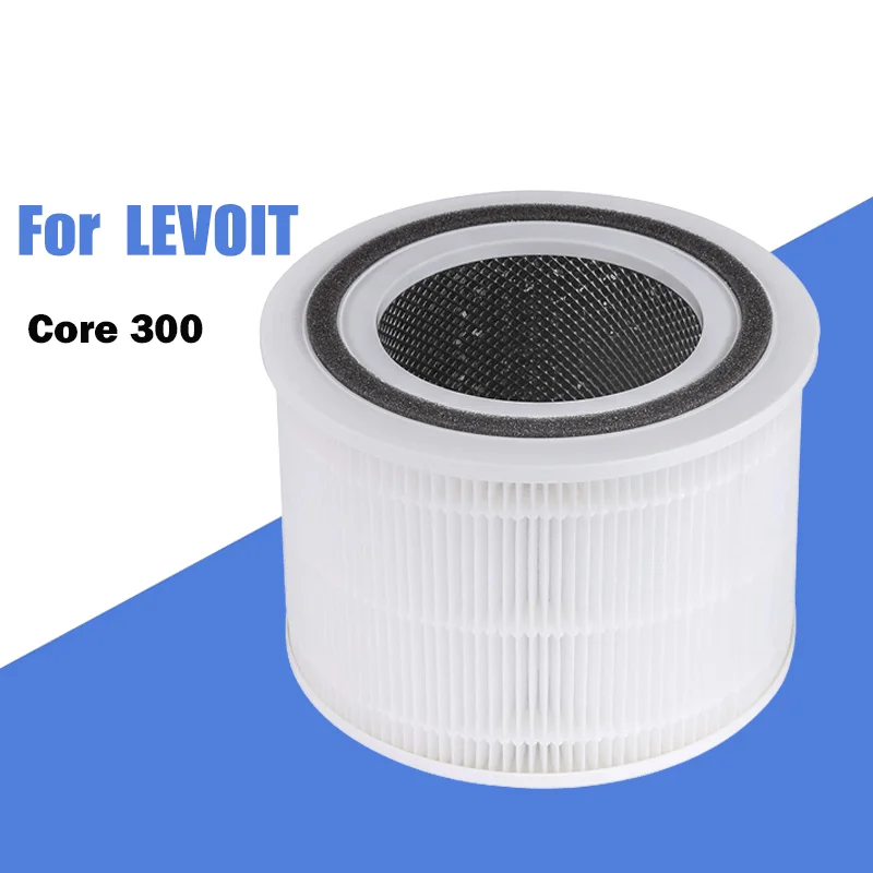 Air Purifier Replacement Filter 3-in-1 True HEPA and High-Efficiency Activated Carbon for LEVOIT Core 300-RF, 1 Pack, White