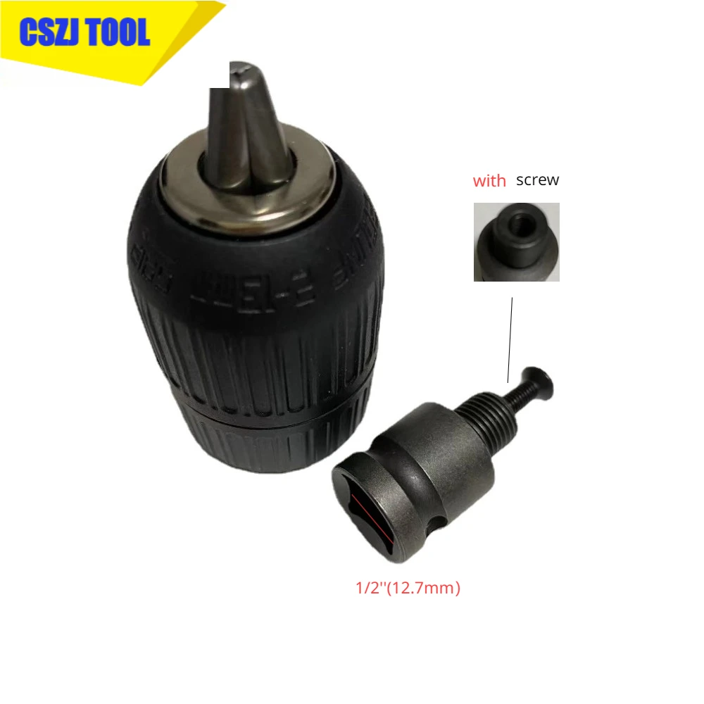 CSZJ Keyless Drilling Chuck 2-13mm Converter 1/2\