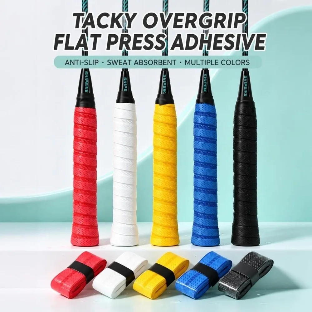 Sticky Racket Overgrip Diagonal Texture Perforated Sports Handle Grip Protective Film Coating Fishing Rod Grip