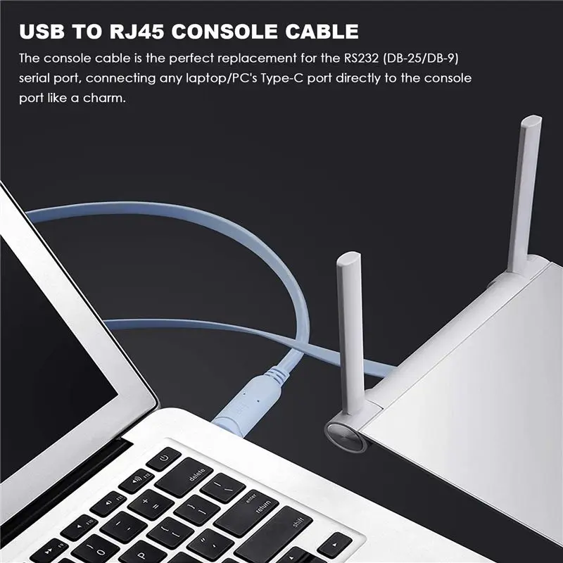 AEE7-USB TO Type C Console Configuration Cable Type C To RJ45 Serial Router Debugging Cable