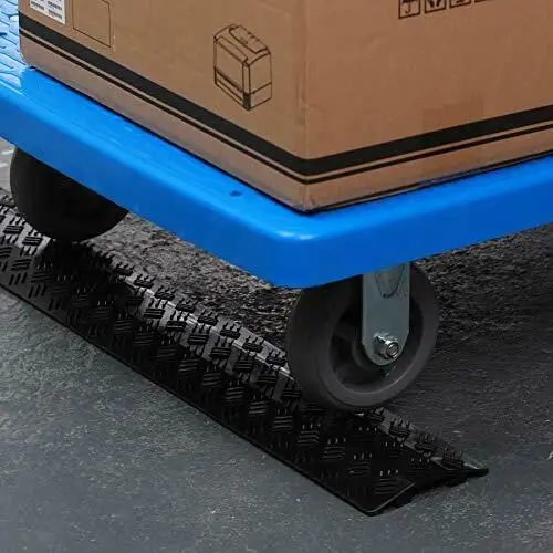 1 Piece - Floor Cord Cover Cord Protector Drop Over Drop Trak Cable Ramp for Office Warehouse - Black