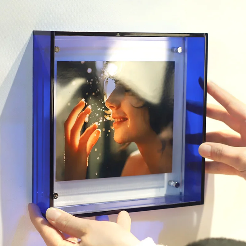 

Nordic Acrylic Photo Frame Creative Ins Style Transparent Quadro Wall-mounted Mounting Picture Frame Home Decor Cadre FYPF