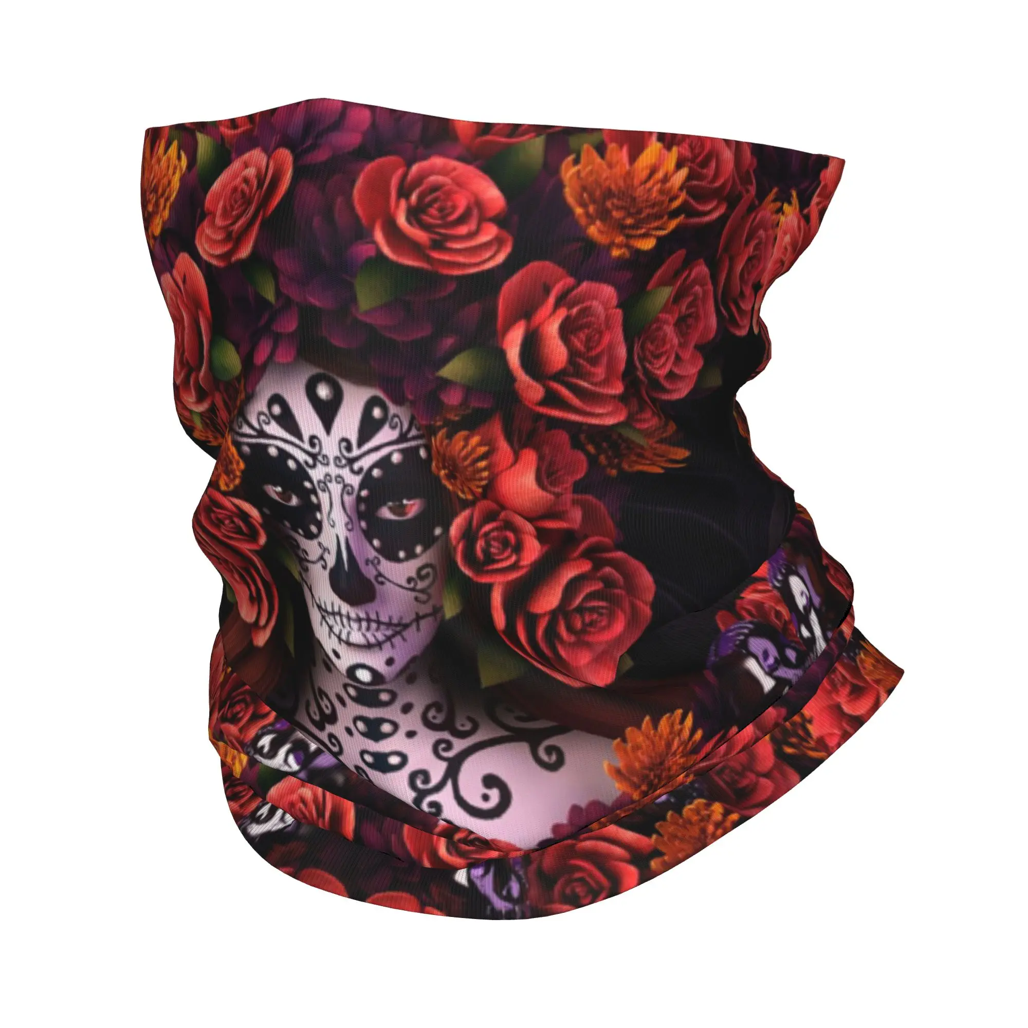 

Бандана Catrina Flowers с цветочным принтом, маска-шарф, многофункциональная балаклава для занятий спортом на открытом воздухе, унисекс, для взрослых