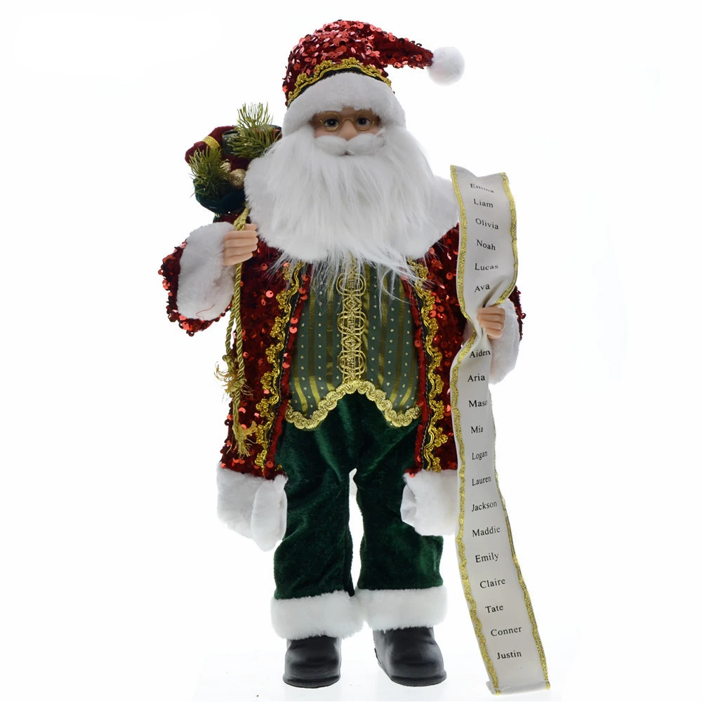 45cm Santa Claus Decoration Christmas Tree Ornaments Santa Claus Doll Grandpa and Grandma New Year Home Decoration Happy NewYear