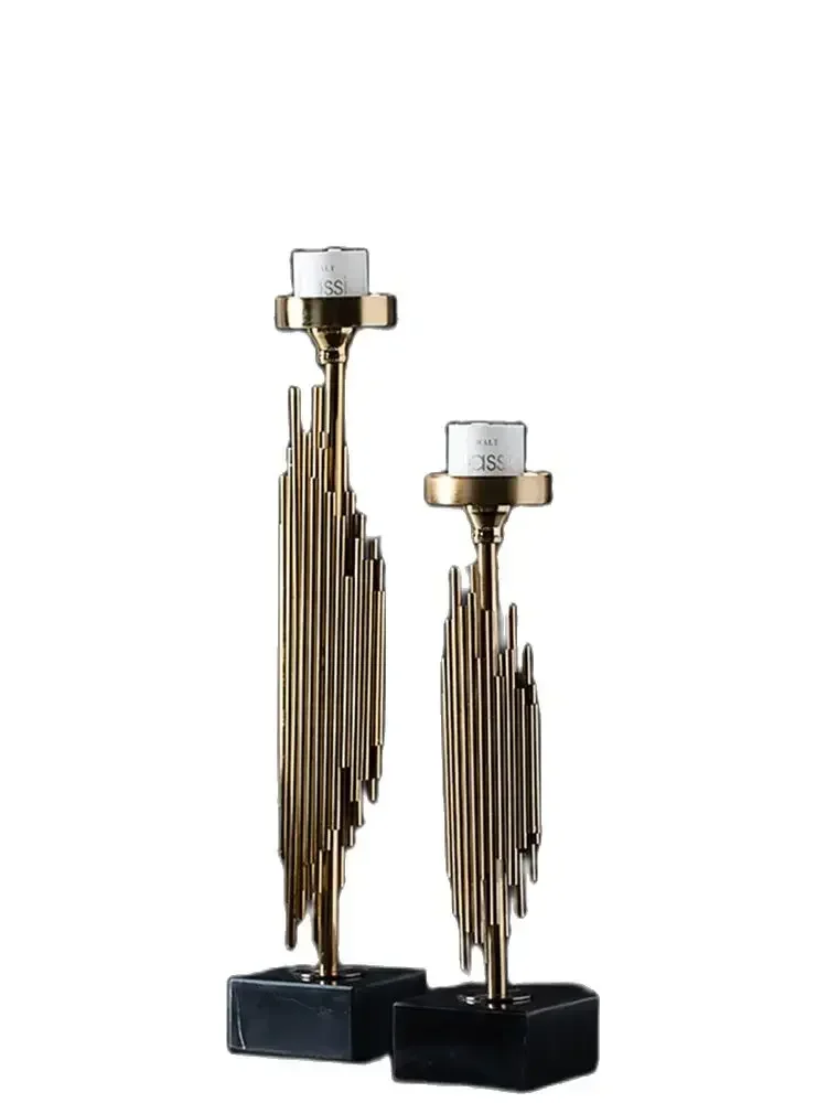 

Luxury Metal Candlestick Marble Nordic Gold Candlestick Candle Dinner Household Dining Table Wedding Centerpiece Gift Ideas