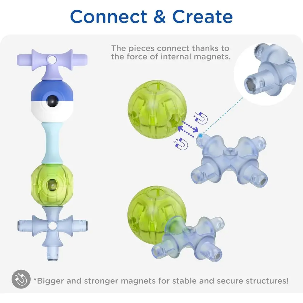 Blocchi magnetici per l'apprendimento STEM: giocattoli educativi a tema spaziale dai 3 anni in su