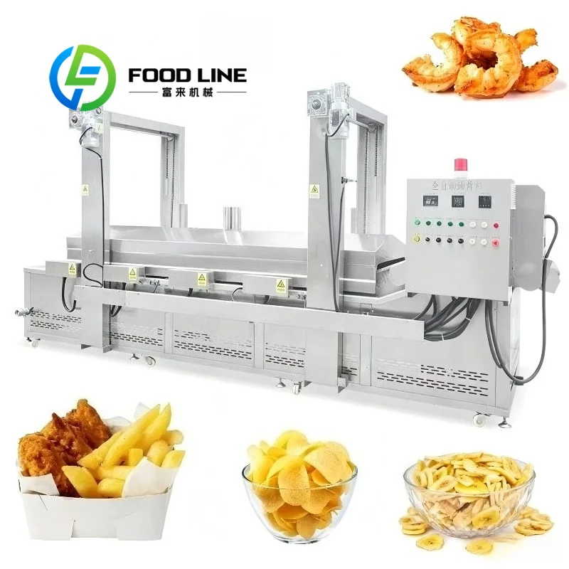 Constant Oil Level Continuous Frying Machine Intelligent Sensor Maintains Standard Oil Height For Consistent Fried Product Color