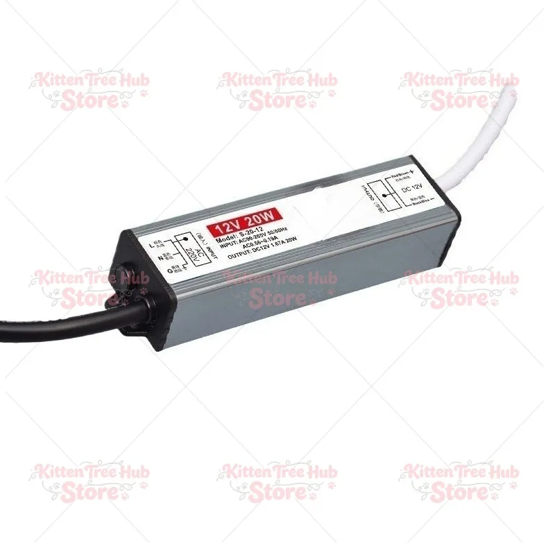 IP67 Waterproof Power Supply 12W-150W, 110V/220V to 12V Transformer, LED Driver, Silent Aluminum Housing, Pure Copper Wire