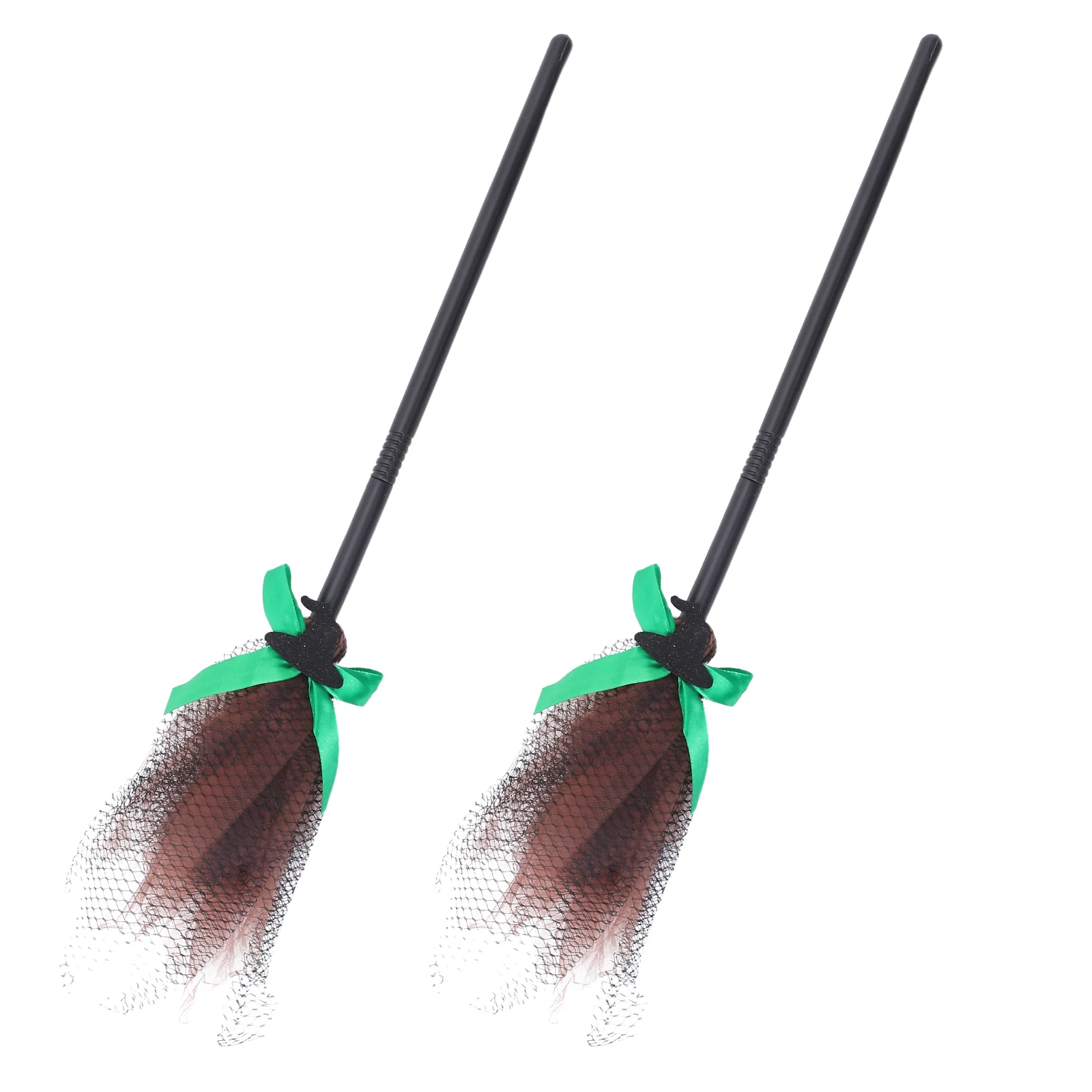 

2 Pcs Halloween Witch Broom Cosplay Props Flying Broomstick for Party Favors Make up Costume Plastic