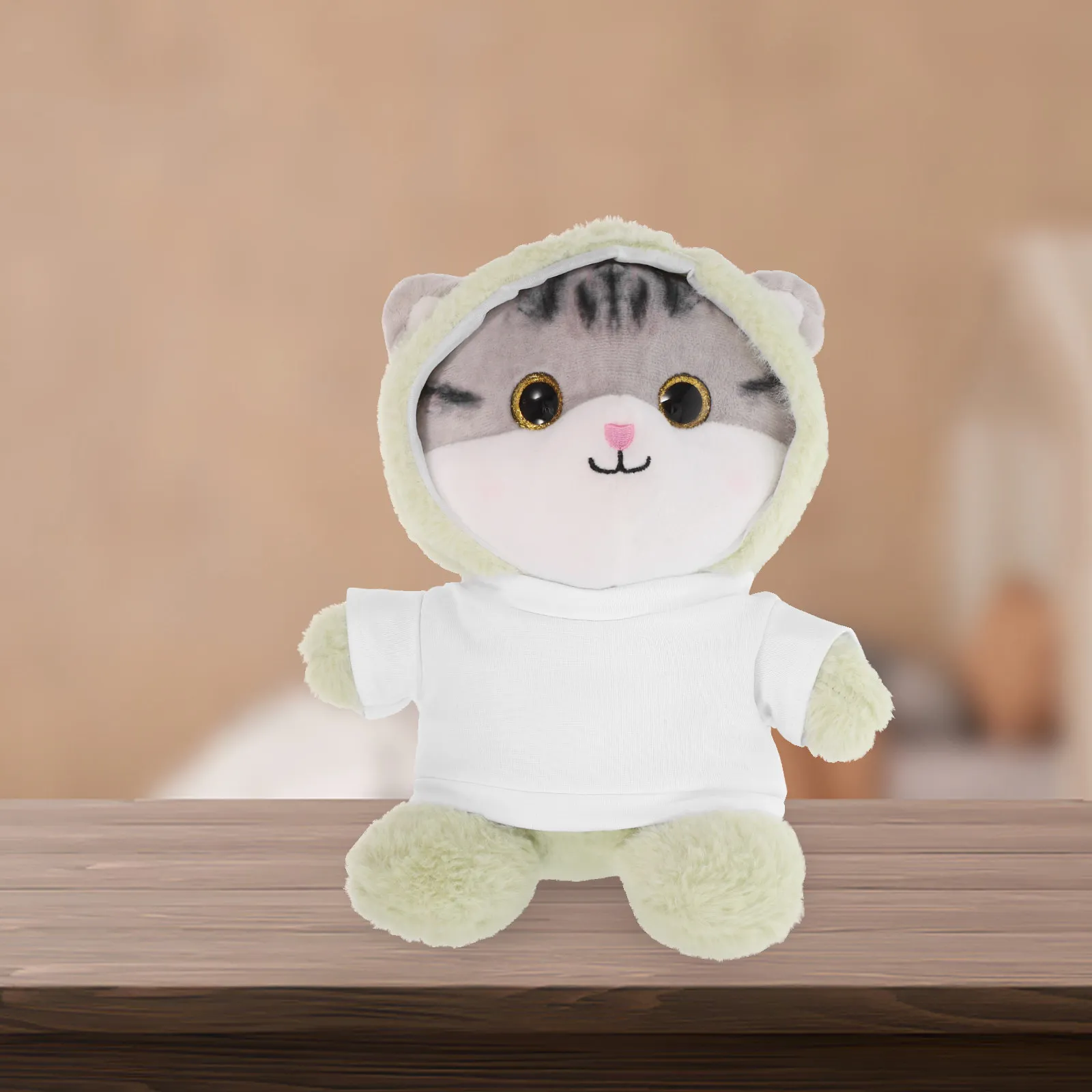 

White Blank Bear Hoodie for Stuffed Animals DIY Sublimation Heat Transfer Clothing Soft Comfortable Easy Outfit