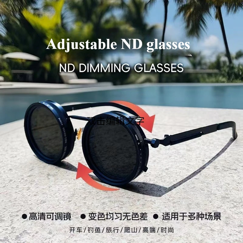 

ND adjustable dimming mirror UV anti UV sunglasses fishing travel driving outdoor sunglasses driving men's and women's glasses