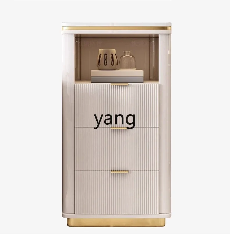 LHH living room kitchen light luxury wall storage side cabinet narrow bedroom four or five chest cabinet solid wood