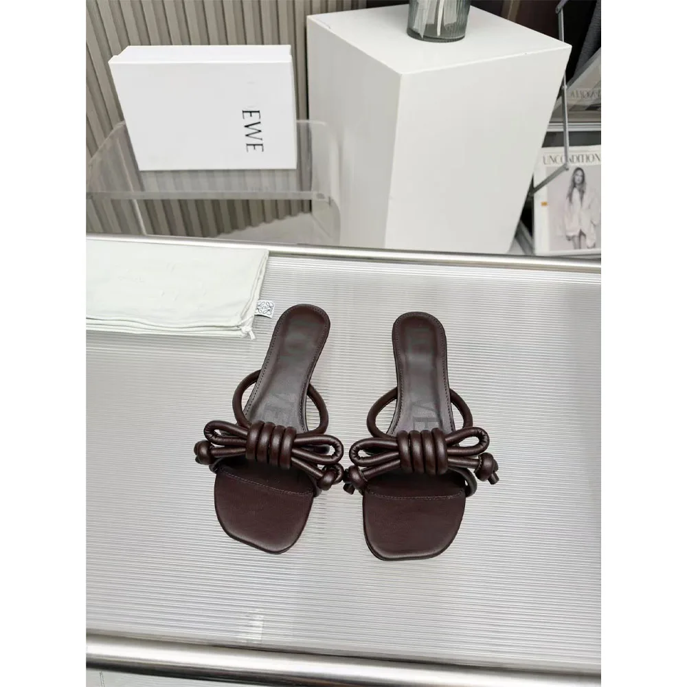 

2026 Spring New Style Women's Bow-Tie Decorated Slippers New Style Sandals Slippers High Heels