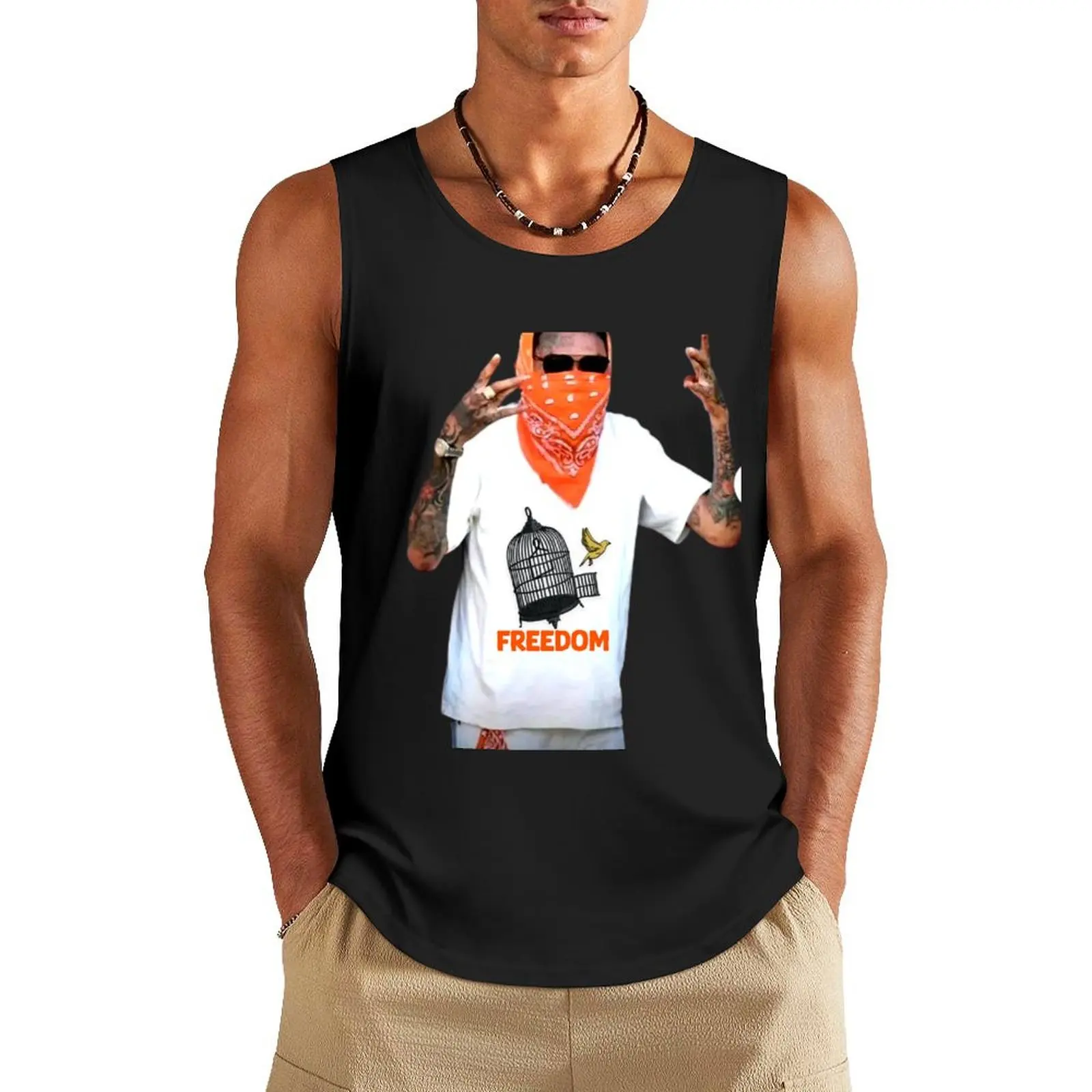 

A DI TEECHA AKA VYBZ KARTEL AKA WORLD BOSS Tank Top gym training accessories sports suits