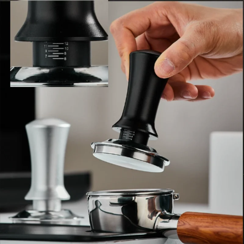 51mm 53mm 58mm Coffee Tamper Spring Loaded Stainless Steel Espresso Tamper Espresso Distribution Tool with Calibrated Spring