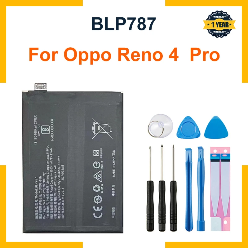 New High capacity 4000mAh BLP787 Mobile Phone Battery For Oppo Reno 4 Reno4 Pro CPH2109