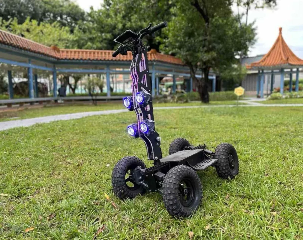 التنقل الكهربائية الليثيوم تعليق كامل الإضاءة الدراجات البخارية 4 عجلة 13 بوصة 1800 واط * 2 دراجة ثلاثية العجلات الكهربائية البضائع عربة جولف الرف