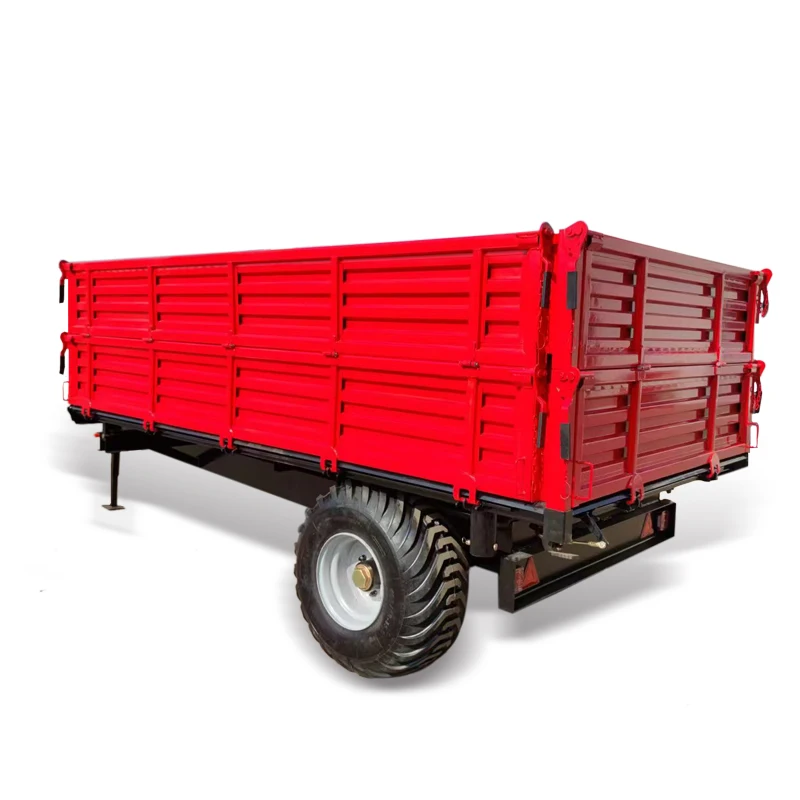 2025 Prezzo di fabbrica Produttore Fornitore 2 ruote con piastra laterale alta Rimorchio agricolo per rimorchio di scarico agricolo