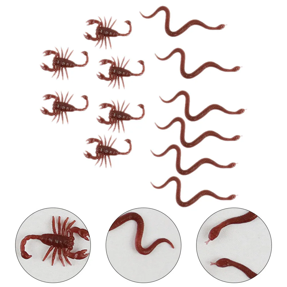 

36Pcs Realistic Simulation Halloween Scorpion Snake Prank Decoration for Halloween Party Snake Model Tricky Toys